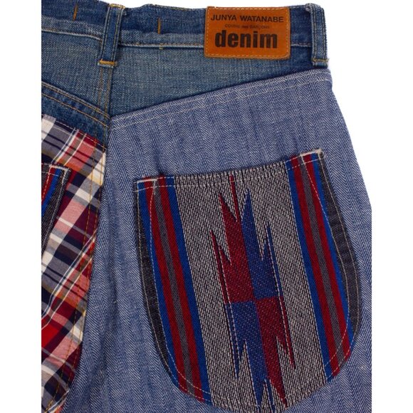 JUNYA WATANABE x COMME DES GARCONS A/W 2013 Multi Patch Blue Denim Jeans - Picture 3 of 7